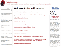 Tablet Screenshot of catholicarmor.com